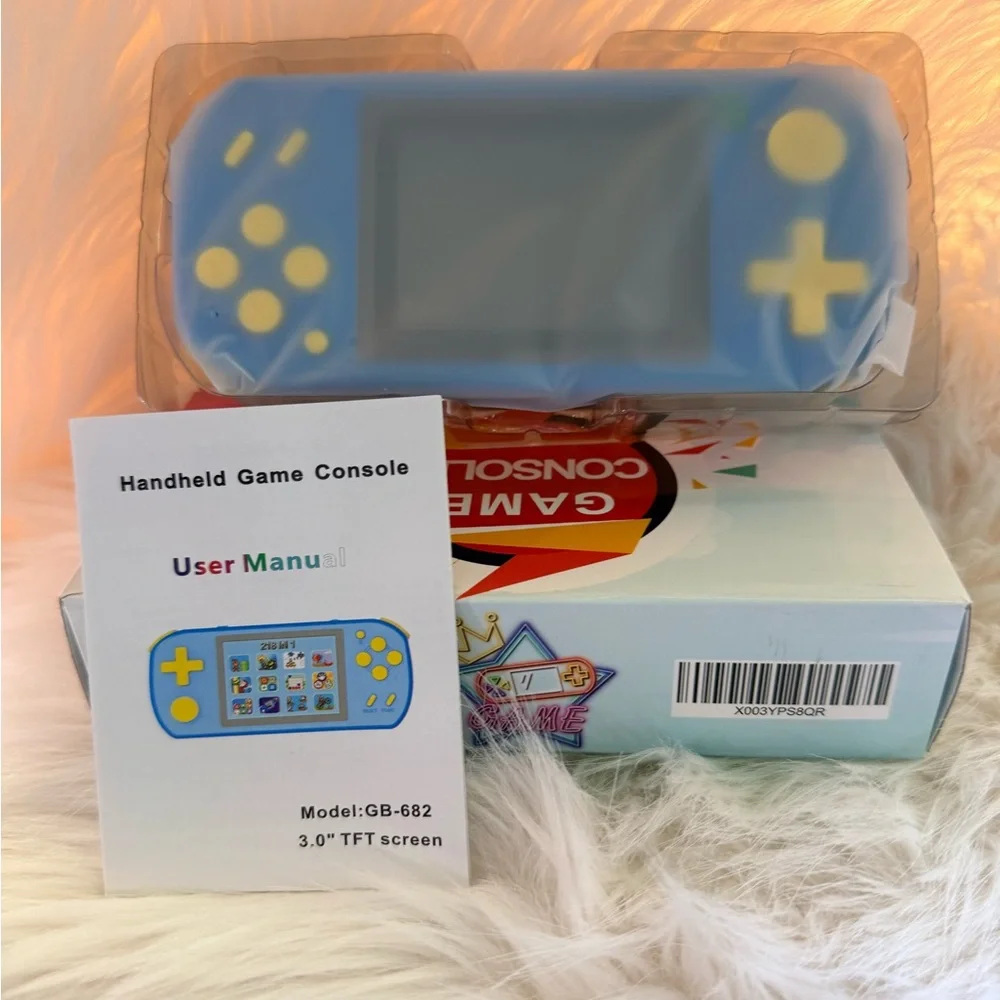Handheld Game Console GB-682 - Blue & Yellow Portable Gaming